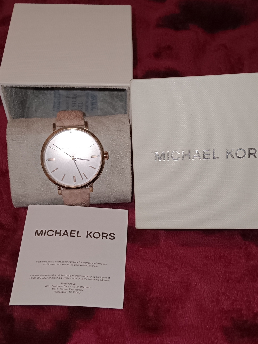 Michael Kors Rose Gold Addyson Watch with Blush Pink Strap